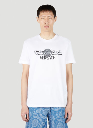 Versace Logo Print T-Shirt White ver0151004