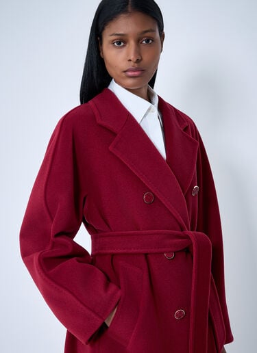 Max Mara Wool-and-Cashmere-Blend Coat Red max0263005