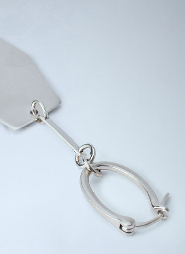 Rick Owens Tower Folder Earrings Silver ric0265044