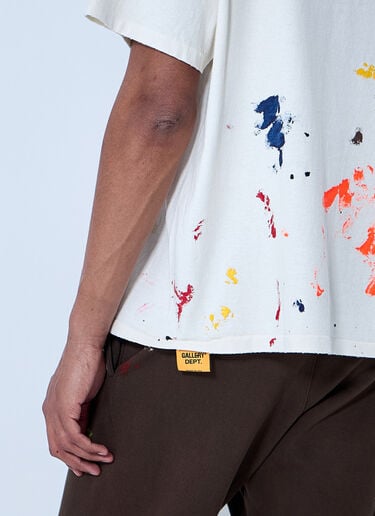 Gallery Dept. Abstract Print Cotton T-Shirt Cream gdp0164006