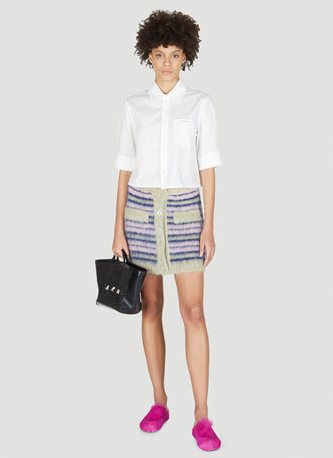 Marni 크롭 박시 셔츠 화이트 mni0251005