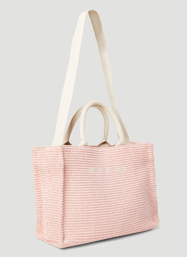 Marni 仿草编小号托特包 粉色 mni0255053