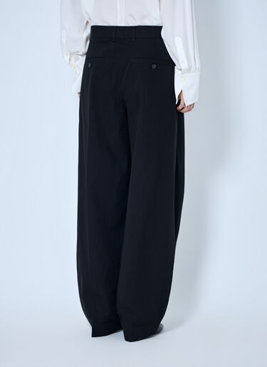 LN-CC® - Toteme: Single Pleat Cotton Trousers - Black Toteme Single Pleat Cotton Trousers Black tot0265038
