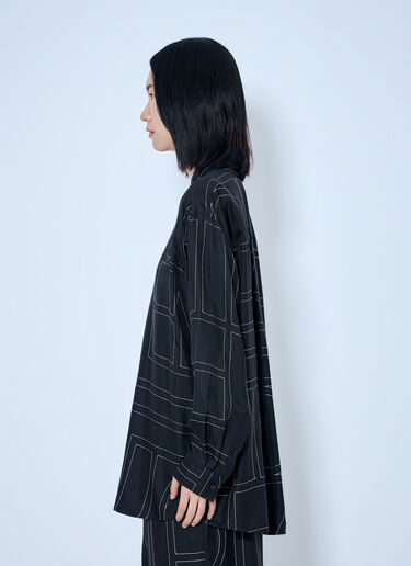 LN-CC® - Toteme: Classic Embroidered Shirt - Black Toteme Classic Embroidered Shirt Black tot0265013