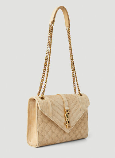 Saint Laurent Envelope Medium Shoulder Bag Beige sla0247181