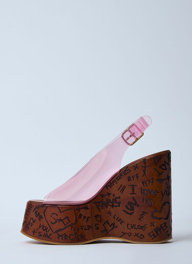Chloé Maxime Wedge Sandals Pink chl0260017