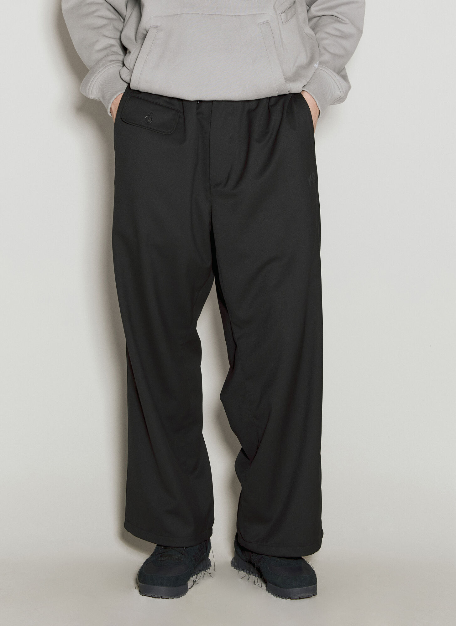 Shop Y-3 Drawstring Pants In Black