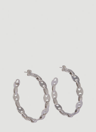 Rabanne Eight Nano Hoop Earrings Silver pac0252046