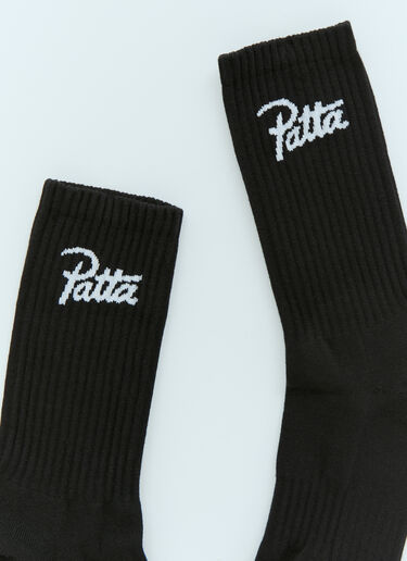 Patta Logo Jacquard Socks Black pat0154016