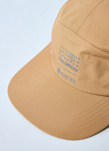MM6 Maison Margiela x Salomon 로고 모티프 베이스볼 캡 브라운 mms0159008