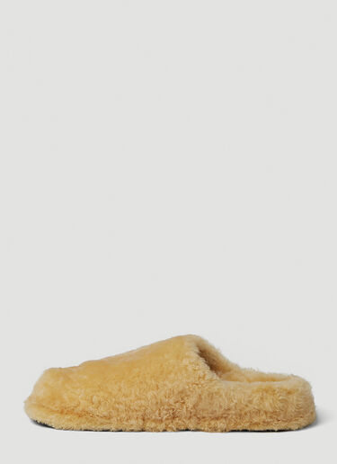 Jil Sander Shearling Slippers Cream jil0251057