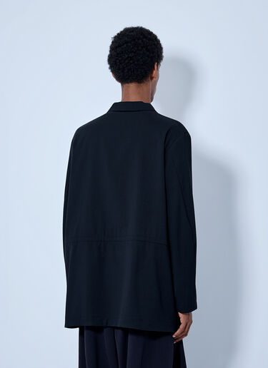 LN-CC® - Kiko Kostadinov: Laan Gathered Blazer - Black Kiko Kostadinov Laan Gathered Blazer Black kko0165004