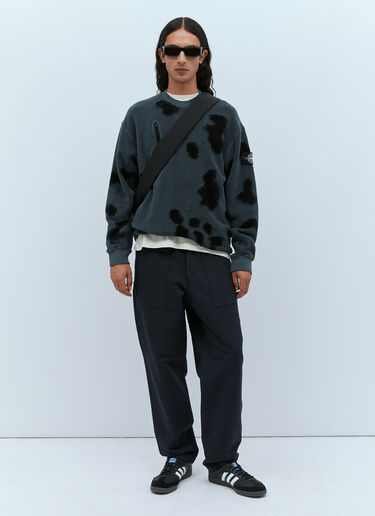 Stone Island Distressed Fleece Sweatshirt Grey sto0154013