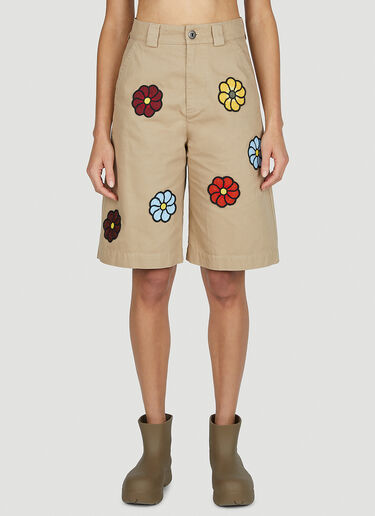 1 Moncler JW Anderson Floral Bermuda Shorts Beige mjw0252004