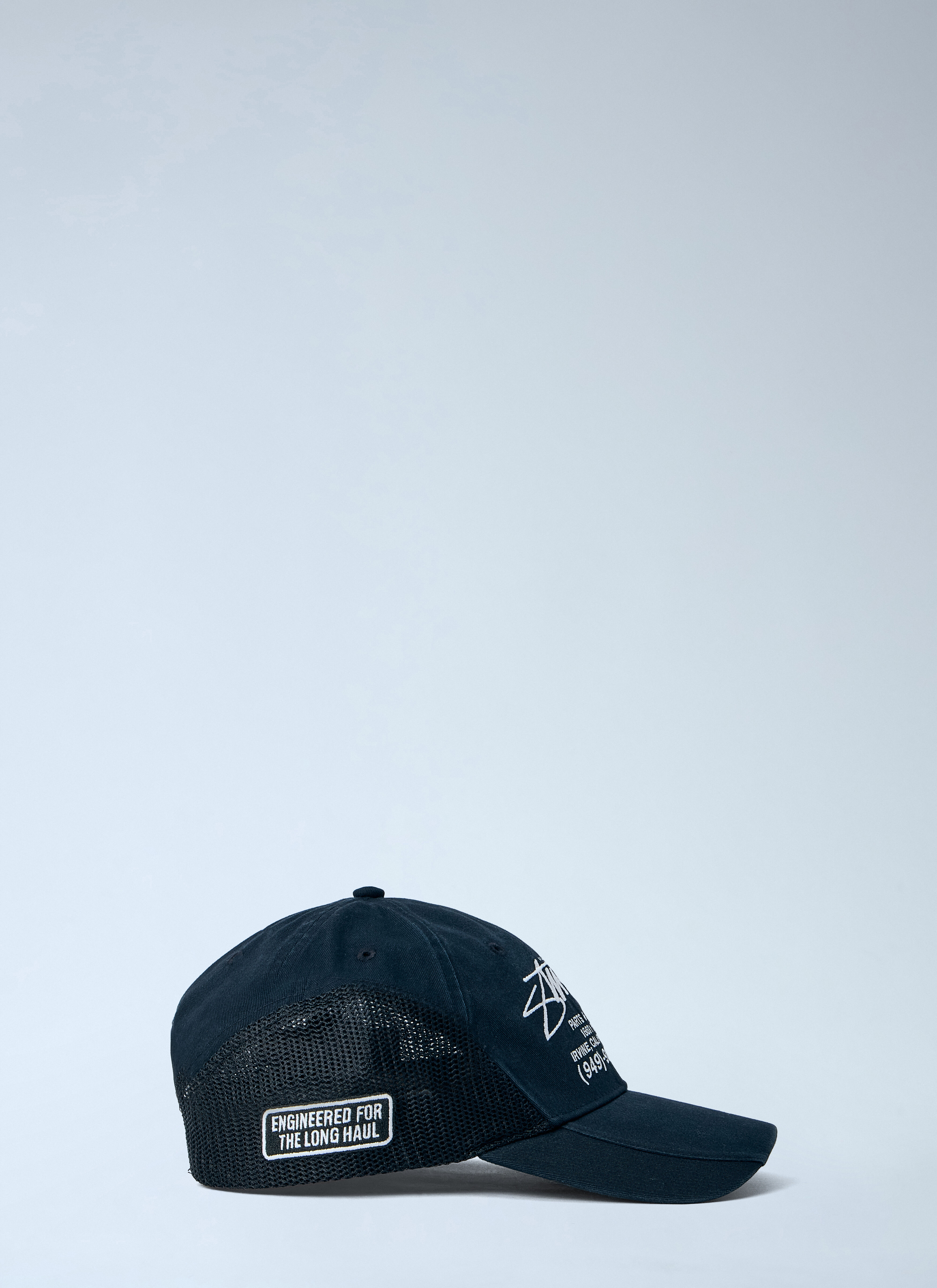 Stüssy Men's' LP Service Mesh Strapback Cap in Black | LN-CC®