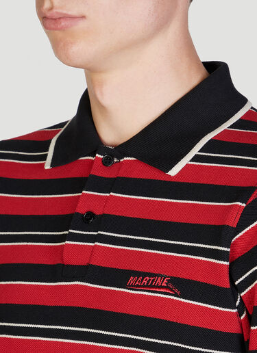 Martine Rose Shrunken Long Sleeve Polo Shirt Red mtr0152008