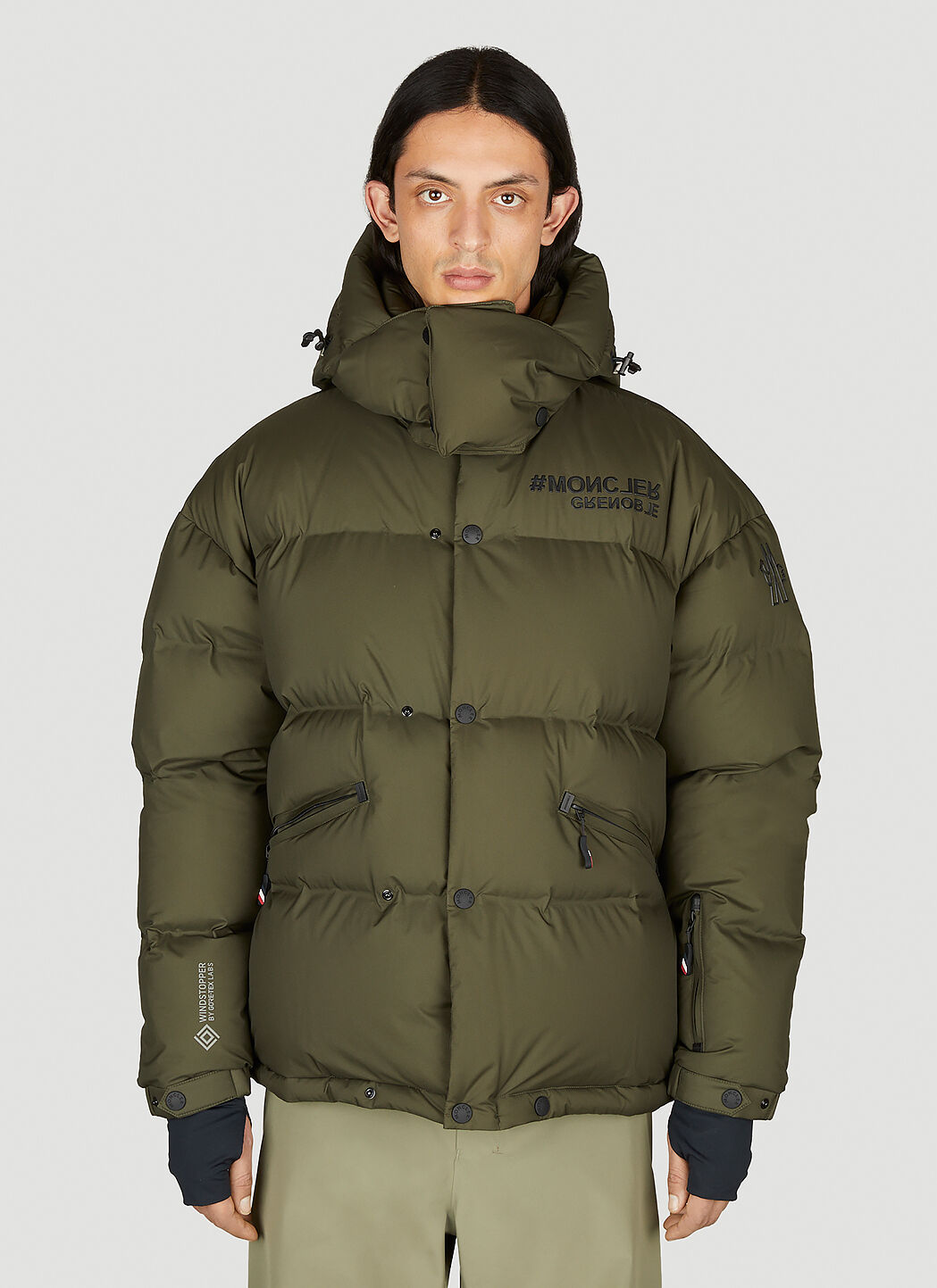 Moncler Grenoble Coraia Hooded Puffer Jacket Brown mog0155002