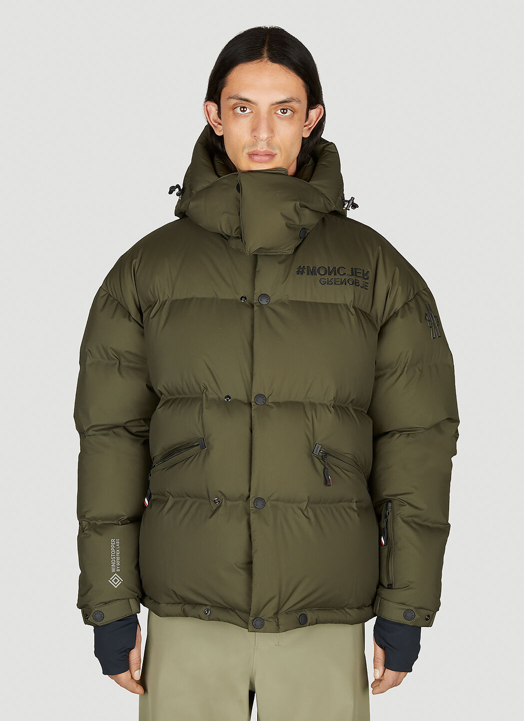 Moncler Grenoble 코라이아 후드 퍼퍼 재킷 브라운 mog0155002