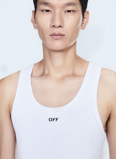 Off-White Off Stamp Rib Tank Top White ofw0160075