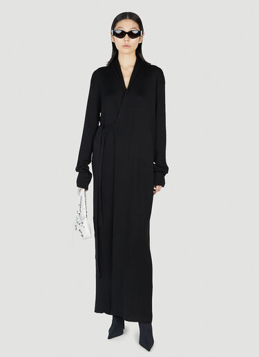 Balenciaga Wrap Dress Black bal0251002