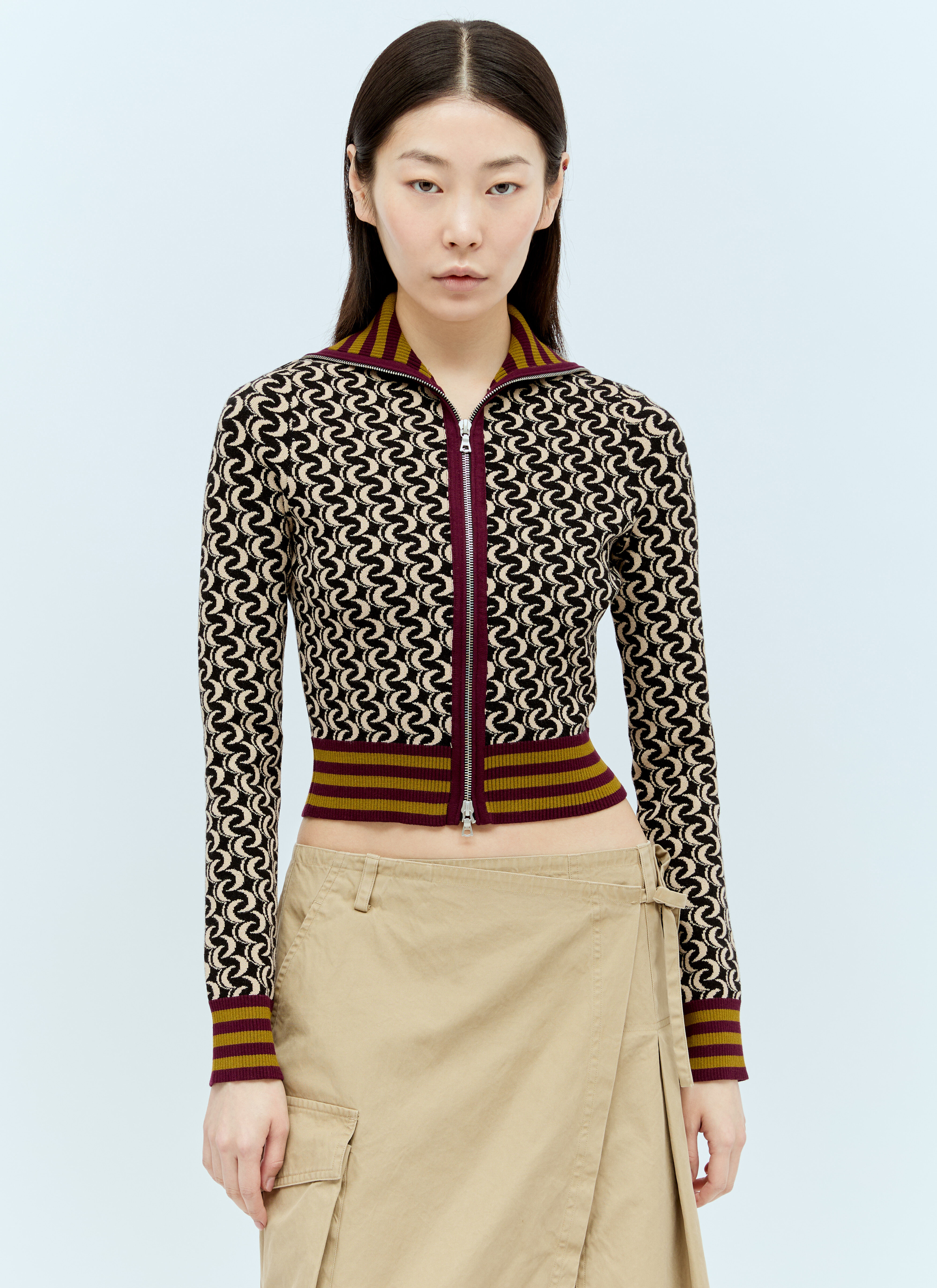 dries van noten 20aw ニット　ビジュー Dries Van Noten Knitted Zip Cardigan in Multicolour für Damen | LN-CC®