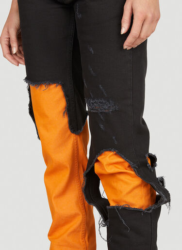 Raf Simons Destroyed Double Jeans Orange raf0351003