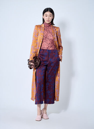 Dries Van Noten Embroidered Pants Burgundy dvn0260009