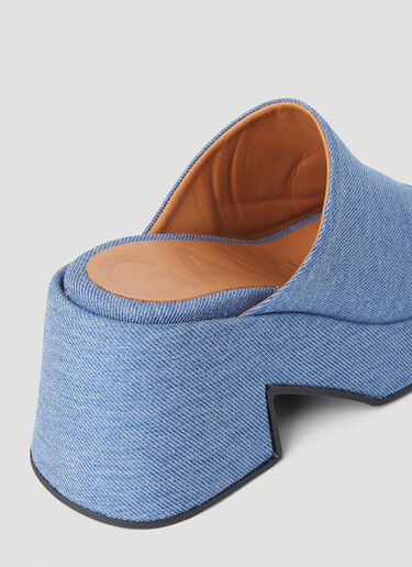 GANNI Retro Flatform Mules Blue gan0252034