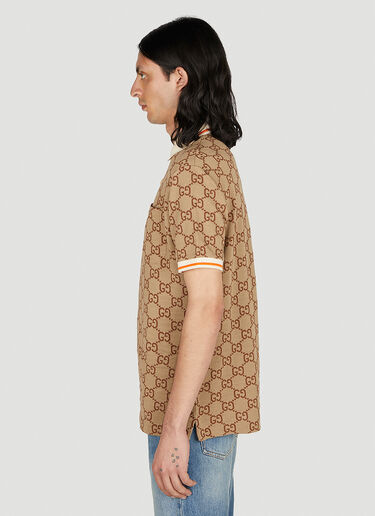 Gucci Interlocking GG Polo Shirt Brown guc0152293