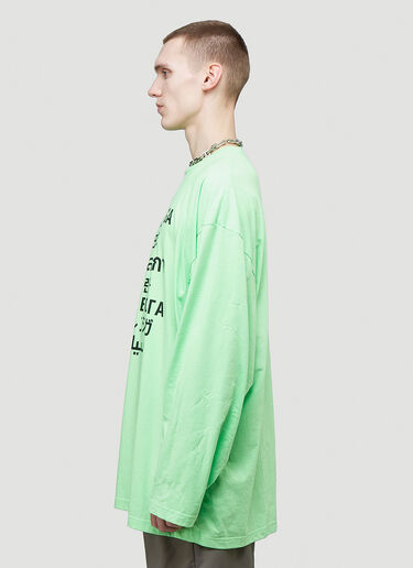 Balenciaga Logo Motif T-Shirt Green bal0143027