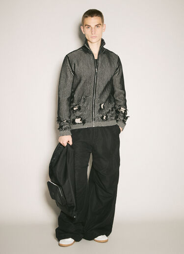 MM6 Maison Margiela Ribbed Wool Cardigan Black mmm0158003