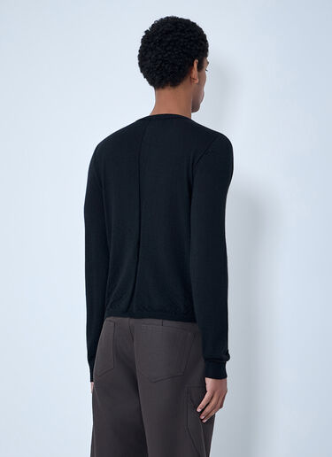 Rick Owens Fine Knit Wool Sweater Black ric0163011