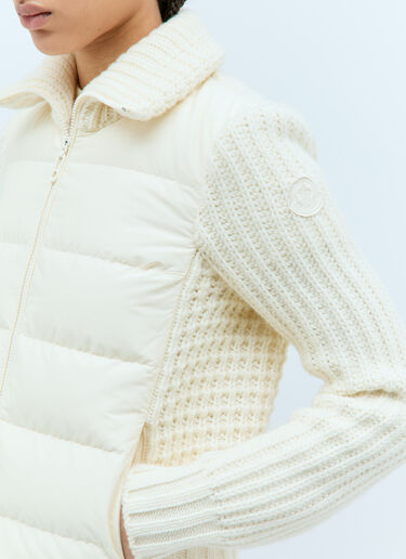 Moncler 패디드 집업 가디건 크림 mon0258028