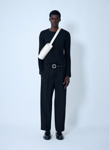 Belted Tailored Wool Pants Jil Sander Belted Tailored Wool Pants Black jil0162024