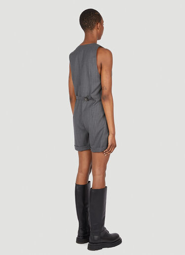 Max Mara Pinstriped Wool Jumpsuit Grey max0253044