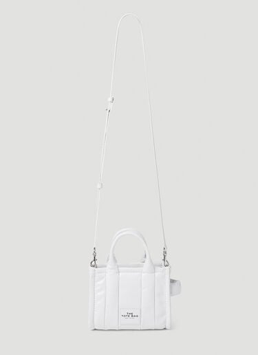 Marc Jacobs Shiny Crinkle Micro Tote Bag White mcj0253008