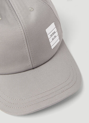 Logo Patch Baseball Cap Thom Browne Logo Patch Baseball Cap Grey thb0153020