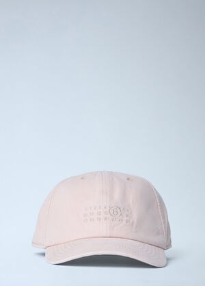 MM6 Maison Margiela Embroidered Cotton Baseball Cap Pink mmm0163020