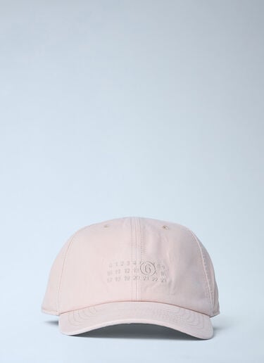 MM6 Maison Margiela Embroidered Cotton Baseball Cap Pink mmm0163020