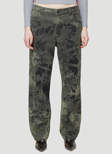 Eckhaus Latta Tie-Dye Jeans Green eck0343001