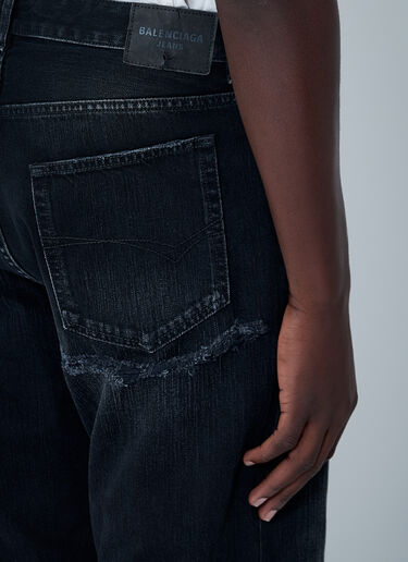 Distressed Denim Jeans Balenciaga Distressed Denim Jeans Black bal0162006