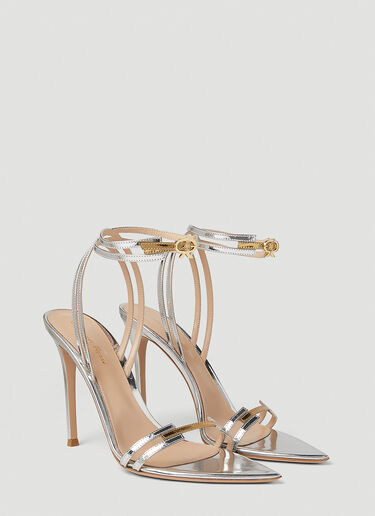 Gianvito Rossi Strappy High Heeled Sandals Silver gia0251002