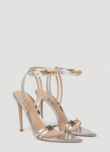 Strappy High Heeled Sandals Gianvito Rossi Strappy High Heeled Sandals Silver gia0251002