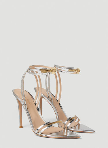 Gianvito Rossi 绊带高跟凉鞋 银色 gia0251002