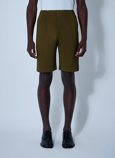 Homme Plissé Issey Miyake Pleated Shorts Khaki hmp0161004