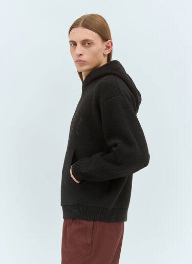 Stüssy Felt Patch Knit Hooded Sweater Black sts0159005