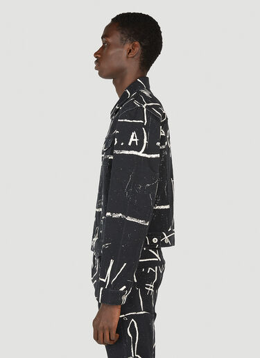 Honey Fucking Dijon Basquiat Denim Jacket Black hdj0352001