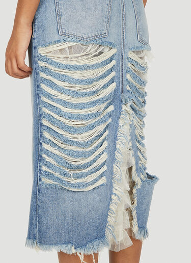Guess USA Distressed Denim Skirt Blue gue0250006
