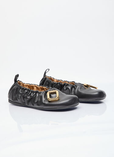 JW Anderson プラーレザー バレエフラット ブラック jwa0255002