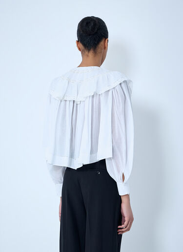 Chloé Cotton Blouse with Ruffled Collar White chl0263020